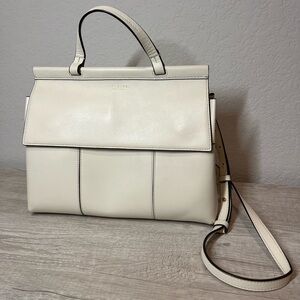 Tory burch white/cream bag with long strap